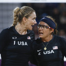 US-Beachvolleyball-Girls im Einsatz