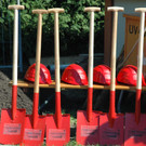 Spatenstich zum Feuerwehrhaus im Moos