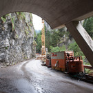 Bilder von den Arbeiten an der Schaufelschluchtbrücke