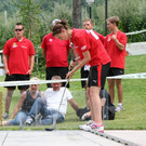 Bahnengolf Weltmeisterin Lara Jehle in Jubelstimmung  