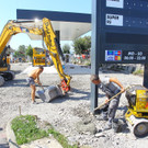 Bauarbeiten für neue Hofer-Tankstelle