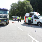 Unfall in Nüziders: Motorrad gegen Lkw