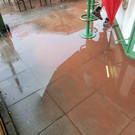 Überschwemmung im Herrenriedstadion