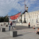 VGT-Demo vor dem parlament am 29. August
