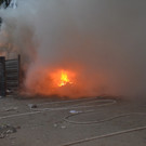 Großbrand auf Müllhalde im Alberner Hafen in Wien-Simmering (31.08.12)