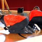 Eine außergewöhnliche Art des Ballspiels gab es beim Torball-Turnier zu sehen.