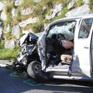 Bilder vom Unfall auf der B166