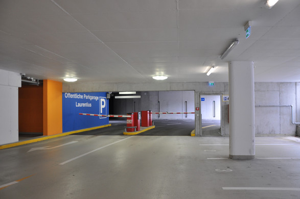 Ein- und Ausfahrt der Tiefgarage Krankenhaus Bludenz
