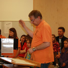Jugendkapellmeister Karl-Heinz Schlachter und die Jugendmusik des MV Concordia.