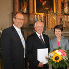 Ehrung von Wolfgang Alge im Rahmen des Kirchenrenovierungsdankgottesdienstes