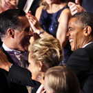 Obama und Romney: Rededuell mit Humor im Hotel Waldorf Astoria in New York