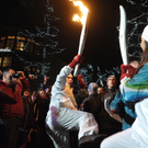 Ankunft des olympischen Feuers in Whistler