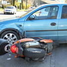 Wolfurt: Pkw mit Moped kollidiert