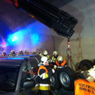 Ambergtunnel: Anhänger umgekippt