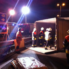 Bregenz-Weidach: Lkw-Anhänger umgekippt