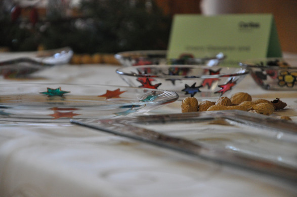 ...bemalte Glasschüsseln...