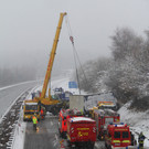 Porsche Cayenne gegen Lkw: Deutsche A96 in Richtung Lindau blockiert