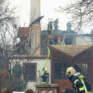 Dach-Brand auf einer Baustelle in Perchtoldsdorf