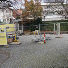 Überdachter Fahrradabstellplatz bei Hatler Kirche