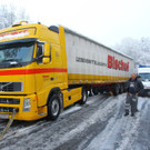 A14 bei Frastanz: Lkw hängengeblieben
