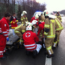 Erste Bilder - Schleuderunfall auf A14