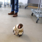 Affenbaby in elegantem Mantel bei Ikea in Toronto