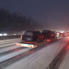 Schnee auf der Autobahn