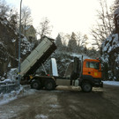 Schnee in Ill entsorgt