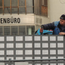 Bauzaun des vorarlbergmuseums