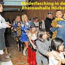 Buntes Treiben beim Kinderfasching in der Rheinauhalle Höchst