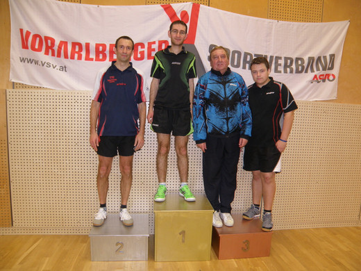 Sieger: v.l.n.r.: Patrik Schnetzer, Thomas Schallegger, Jenö Horvath, Felix Meusburger,