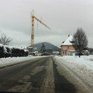 Schnee- und Straßenzustand Koblach, Montag, 4. Februar 2013 – Mittagszeit