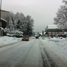 Schnee- und Straßenzustand Rankweil, Montag, 4. Februar 2013 – Mittagszeit