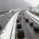Zäher Verkehr auf der A10
