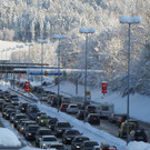 Pfändertunnel, vor dem Nordportal Lochau-Hörbranz; 2013-02-09; 16.00
