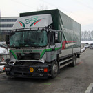Wolfurt: Lkw kracht auf Lkw