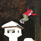 Snowboarder am Rosenhügel