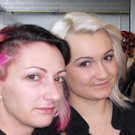 Haarwerk 041 Modell Vicky und Friseurlehrling Nina.JPG