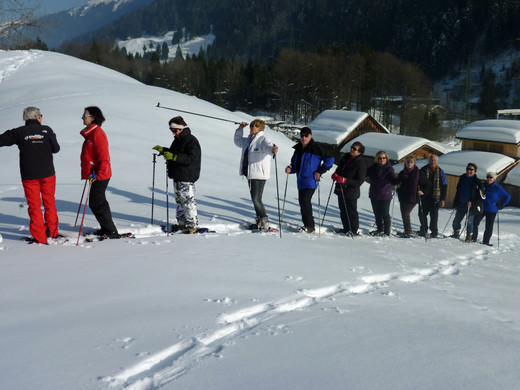 Schneeschuhwandern.