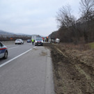 A21. Sattelzug umgestürtzt