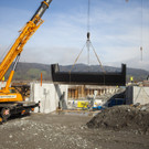 Baustelle Kraftwerk Illspitz: Spezial-Telekran im Einsatz