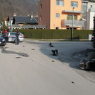 Moped vs. Pkw in Parsch