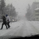 Wintereinbruch in Dornbirn: Große Menge Neuschnee auch auf den Straßen