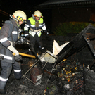 Großeinsatz bei Gartenhaus-Brand in Brand