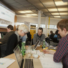 "Hackday"-Teams im vollen Einsatz