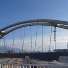 Belastungsprobe der neuen Brücke