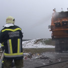 Müllwagen in Flammen: Feuerwehreinsatz in Breitenau