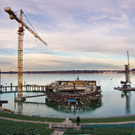 Bregenzer Festspiele: Aufbau des "Zauberflöten"-Bühnenbilds