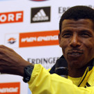 Haile Gebrselassie bei Pressetermin vor dem Vienna City Marathon in Wien