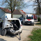 Unfall in Lanzenkirchen: Pkw und Zug kollidierten